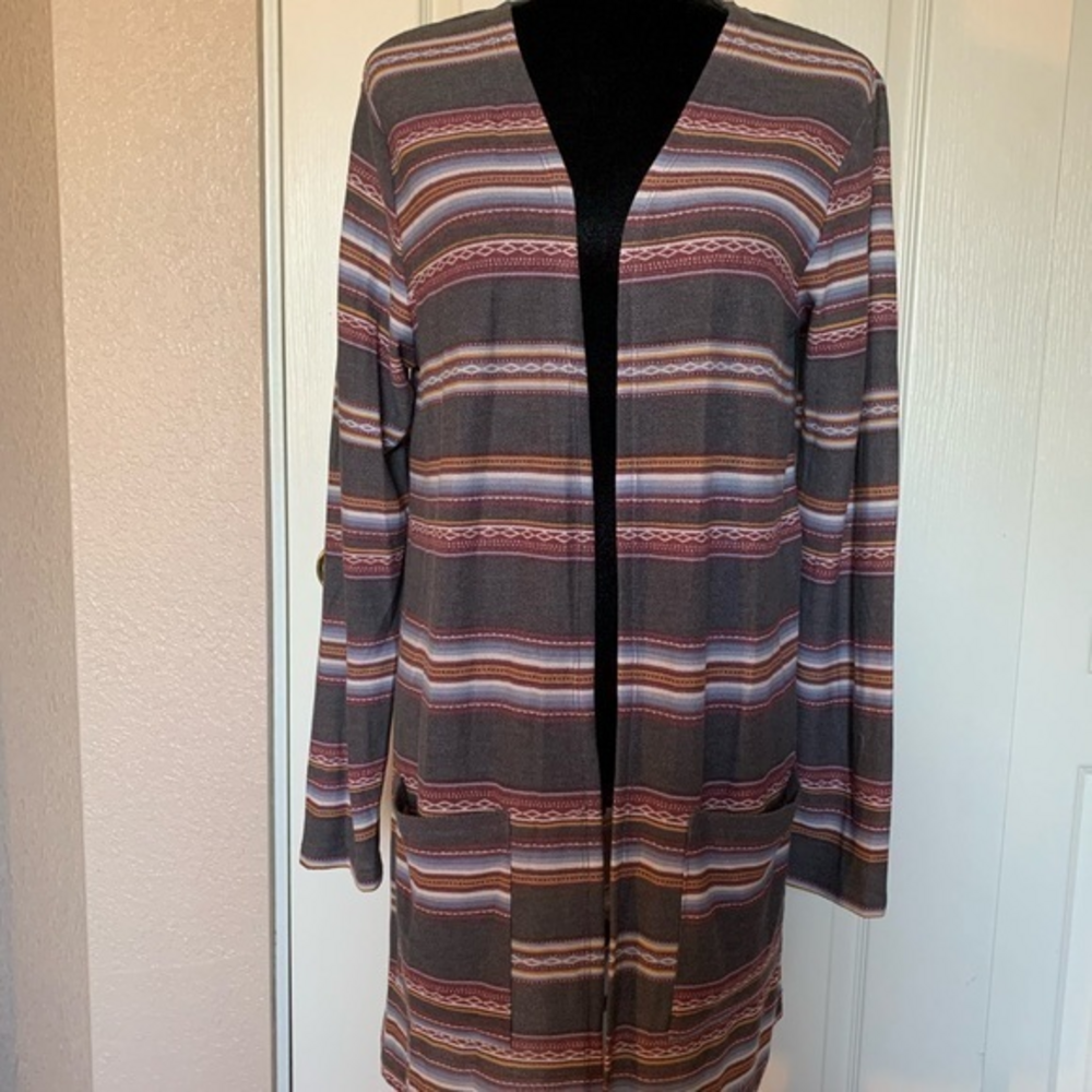 Wallflower Open Front Duster Cardigan Kimono‎ Southwestern Design Size XL